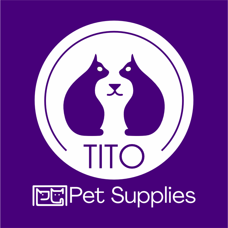 logo de TITO PET SUPPLIES SAS con colorigrafia morada