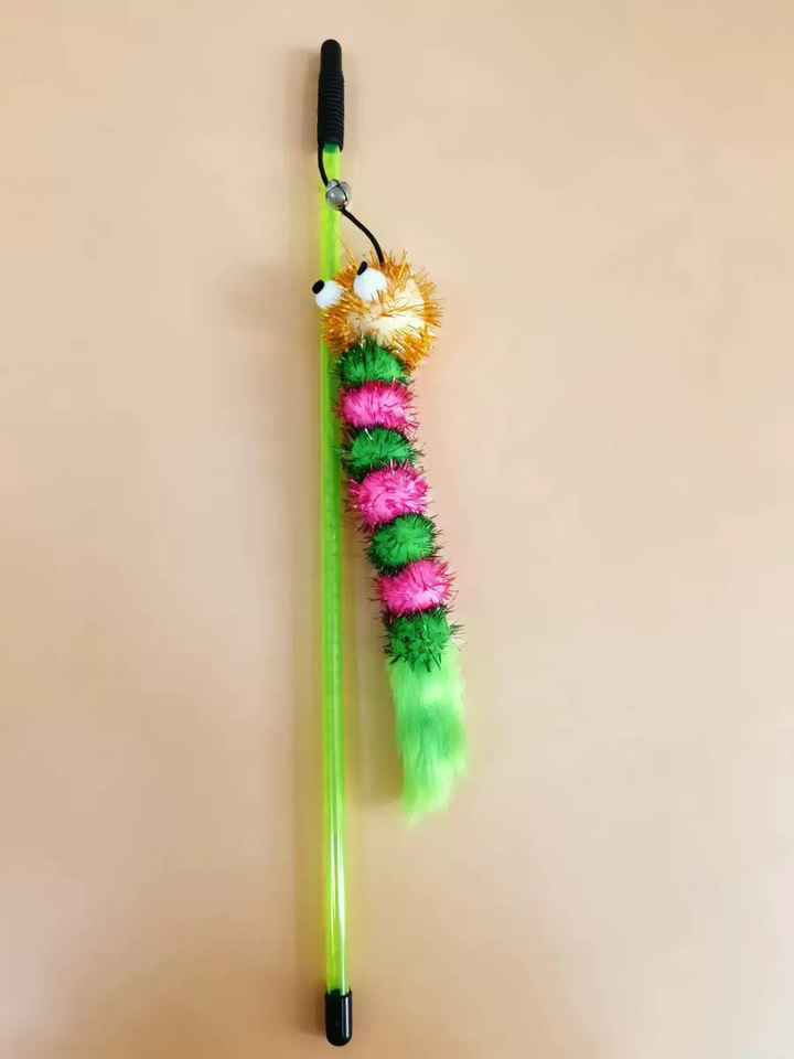 [JG-090] JUGUETE GATO PLUMA GUSANITO