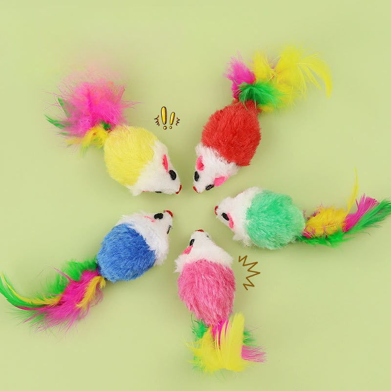 [JG-095] JUGUETE GATO RATONES PAYASO X4